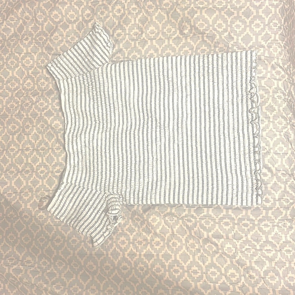 Art class (black and white striped top)